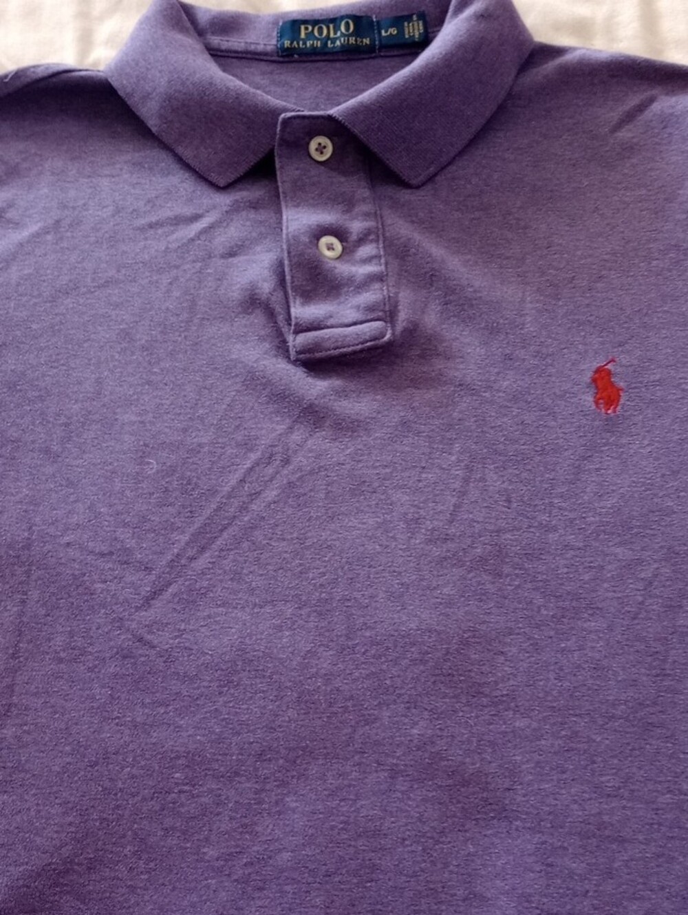 NWOT POLO by RALPH LAUREN Purple Polo with Red Pony - Picture 6 of 7
